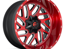 Aluminum Wheels 24X12 Triton D691 8 On 165.1 Candy Red Milled 125.1 Bore -44 Offset Mesh Spoke Fuel Off Road Wheels