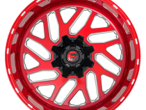 Aluminum Wheels 24X12 Triton D691 8 On 165.1 Candy Red Milled 125.1 Bore -44 Offset Mesh Spoke Fuel Off Road Wheels