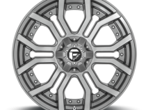 Aluminum Wheels 24X12 Rage Platinum D713 8 On 165.1 Brushed Gunmetal Gray Tinted Clear 125.2 Bore -44 Offset Fuel Off Road Wheels