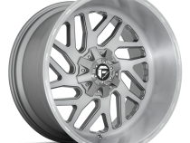 Aluminum Wheels 24X12 Triton Platinum D715 8 On 165.1 Brush Gunmetal Gray/Clear Tint 125.1 Bore -44 Offset Mesh Spoke Fuel Off Road Wheels