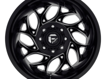 Dually Wheels 20X8.25 Runner Dually D741 8 On 210 Gloss Black Milled 154.3 Bore -246 Offset 8 Spoke Outer Dually Fuel Off Road Wheels