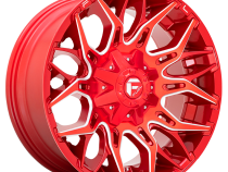Aluminum Wheels 22X12 Twitch D771 8 On 165.1 Candy Red Milled 125.2 Bore -44 Offset Fuel Off Road Wheels