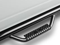 Nerf Step Bar Cab Length (2 Steps per Side) 2015-2025 Ford F-150/ 2017-2025 Raptor SuperCrew Gloss Black NFab
