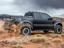 Nerf Step Bar Cab Length (2 Steps per Side) 2015-2025 Ford F-150/ 2017-2025 Raptor SuperCrew Gloss Black NFab