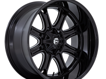 Aluminum Wheels 24X12 Darkstar FC853BE 5 On 139.7/5 On 150 Gloss Black/Milled 110.1 Bore -44 Offset Fuel Off Road Wheels