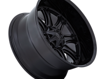 Aluminum Wheels 22X9 Darkstar FC853MB 8 On 180 Matte Black/Gloss Black Lip 124.2 Bore 1 Offset Fuel Off Road Wheels