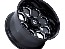 Aluminum Wheels 22X10 Scepter FC862 BE 8 On 180 Gloss Black Milled 124.2 Bore -18 Offset Fuel Off Road Wheels