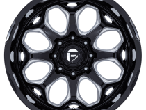 Aluminum Wheels 22X12 Scepter FC862 BE 8 On 180 Gloss Black Milled 124.2 Bore -44 Offset Fuel Off Road Wheels