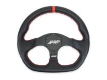 Comp R Leather Steering Wheel 13 Inch Diameter Red PRP Seats