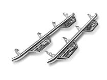 Podium Step SS Wheel-to-Wheel with Bed Access (3 Steps per Side) 3 Inch Main Tube Diameter 2015.5-2018 (2019-2024 Classic) Ram 1500/2020-2025 2500/3500 6 Foot 4 Inch Bed Crew Cab Polished Stainless NFab