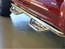 Podium Step SS Cab Length (2 Steps per Side) 3 Inch Main Tube Diameter 2015-2025 Ford F-150 -2017-2025 F-250/F-350/F-450, 2017-2025 Raptor SuperCrew Polished Stainless NFab