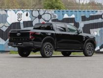 2024-Up Ford Ranger 2.3L Ecoboost Armor BLK Black-Coated Aluminized Steel 3-Inch Cat-Back Single Side Exit with Black Tip MBRP